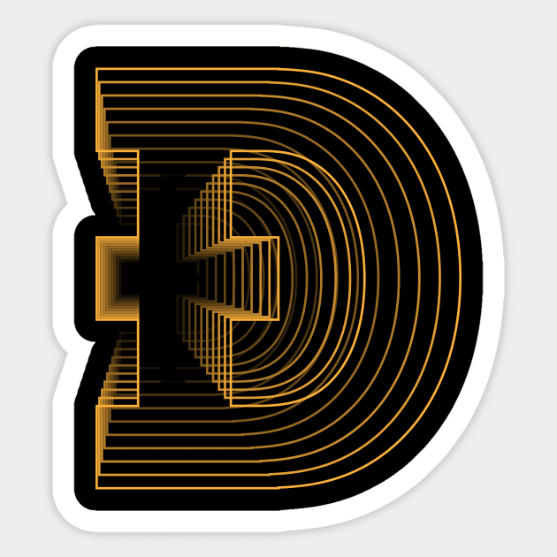 Dogecoin crypto gold modern typography art gift Sticker by star trek fanart and more